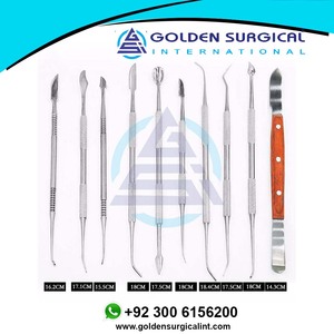 Spatule Plâtre Couteau En Acier Inoxydable Polyvalent Dents Cire Sculpture Outil Kit Dentisterie Fournitures Ensemble Dentaire instruments chirurgicaux - Product Image 3