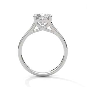 Bague solitaire en diamant de laboratoire taille coussin 2 carats, clarté VVS, or jaune/rose/blanc 14K/18K/10K, bague de fiançailles minimaliste - Product Image 4