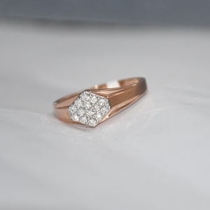 <b>Mens</b> IGI Certified HI-VS-SI Natural Diamond Round Brilliant Cut Minimalist Luxury Engagement <b>Ring</b> 14K/18K Solid <b>Gold</b> - Product Image 3
