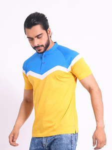 Vente chaude Premium Mercerisé Imprimé pour Polo Neck Demi Manches T-Shirt 100% Confortable Élégant Casual Wear Mode Régulier - Product Image 4