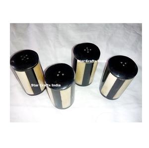 Ensemble de salière et poivrière en corne, accessoires de cuisine, flacons à épices en corne avec support pour la maison, fabriqué en Inde - Product Image 6