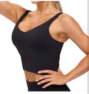 Meilleur grossiste de vêtements de sport ensemble de yoga taille haute pour femmes avec tissu antibactérien logo sur le devant Options personnalisables - Product Image 1