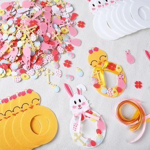 Phục Sinh Cảm Thấy Cutouts Bunny Chick Vòng Hoa Thủ Công Cho Người Lớn Trẻ Em Phục Sinh Cửa Treo Trang Trí Hạnh Phúc Phục Sinh Trang Trí - Product Image 5