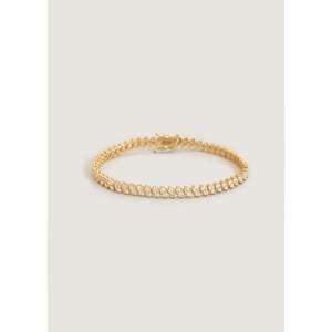 Pulsera de tenis Kinn Sofia de oro de 14k con diamantes redondos y en forma de marquesa, joyería de moda - Product Image 1