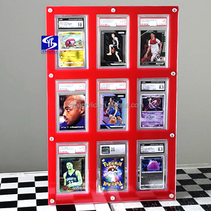 Soporte Acrílico Transparente Personalizado SYP <span class=keywords><strong>de</strong></span> 9 Ranuras para Pokémon Black Star Promo 2023, Pokémon X Van Gogh Pikachu con Sombrero <span class=keywords><strong>de</strong></span> Fieltro Gris # 085 PSA 10 - Product Image 1