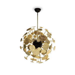 Modern Minimalist Newton Suspension Lamp Brass E26 Base 3000K Color Temperature Adjustable Height for Room Hotel Home Decor - Product Image 1