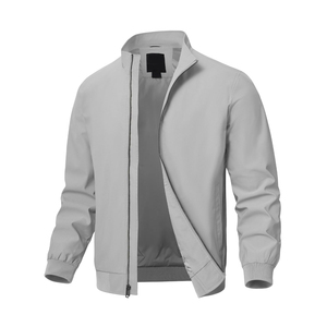 Veste coupe-vent de haute qualité, veste bomber décontractée pour hommes, vêtements streetwear, logo personnalisé, couleur unie, veste imperméable - Product Image 1