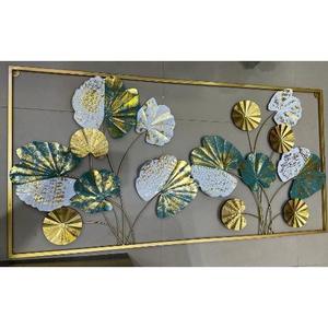 Arte de pared de latón duradero con hojas artísticas y patrones geométricos para hogares modernos y tradicionales disponibles al mejor precio - Product Image 1