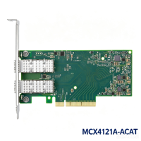 Adaptador de red Ethernet Mellanox Connect X-4 Lx MCX4121A-ACAT de doble puerto 25GbE SFP28 PCIe 3.0 x8 RDMA RoCE Smart NIC