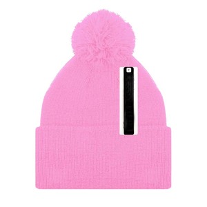 Gorro de invierno, gorros Unisex, gorros cálidos y gruesos de punto grueso con logotipo personalizado, gorros con pompón esponjosos - Product Image 3