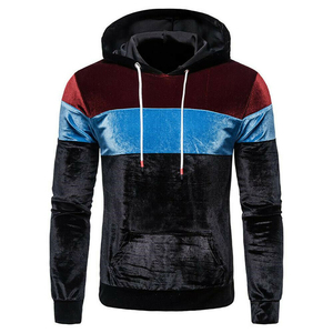 เสื้อฮู้ดกำมะหยี่แฟชั่นฤดูหนาวสำหรับผู้ชาย ออกแบบเองได้ สีพื้นเรียบง่าย สไตล์ใหม่ เสื้อฮู้ดกำมะหยี่ผสมผ้าฝ้าย - Product Image 3