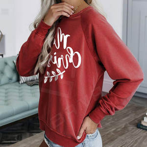 Ropa de invierno informal para mujer Sudaderas de algodón 100% de alta calidad con logotipo impreso Posición frontal de tela de rizo lavada con ácido - Product Image 6