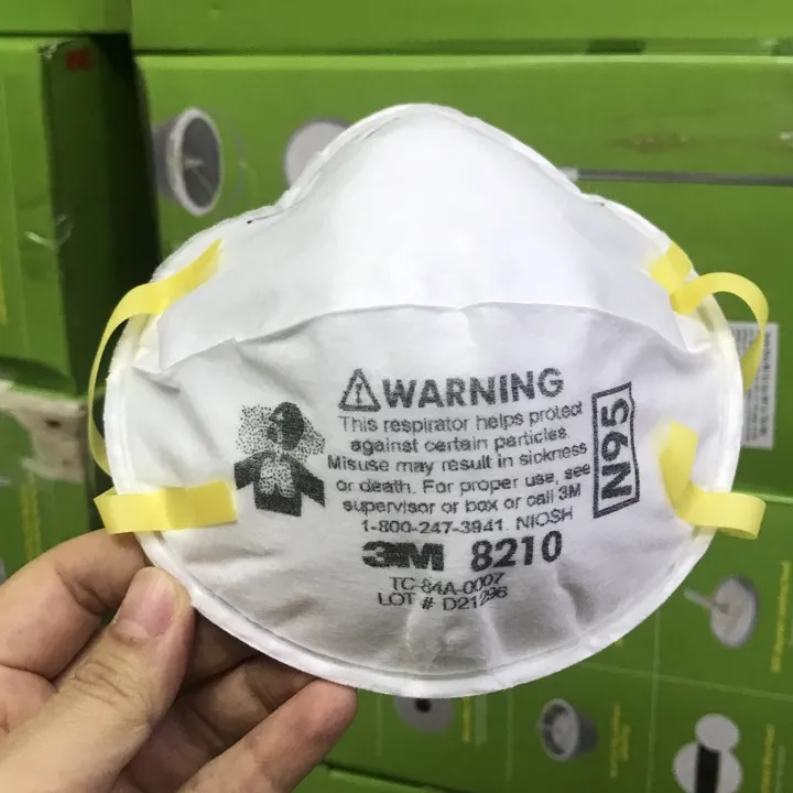 Ringan kinerja tinggi 3 M Respirator partikulat Mascarillas 8210, 160 buah/casing