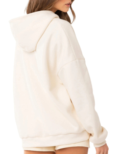 OEM/ODM Sweats à capuche pour femmes de haute qualité Sweats à capuche amples pour femmes 100% coton éponge française Pull à épaules tombantes Sweat-shirt pour femmes - Product Image 3