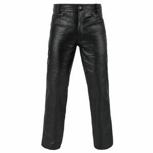 Custom New Men Leather Pant <b>Jeans</b> Steampunk Gothic Motorbike Pants Trousers genuine Flared Leather Pants Reasonable Price - Product Image 5