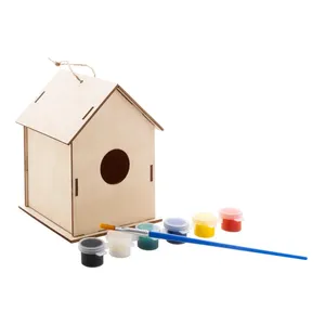Nichoir à oiseaux DIY Titmice, artisanat écologique en bambou et en bois - Product Image 3