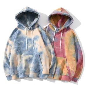 Alta calidad 100% algodón hombres Tie Dye Pullover Sudadera con capucha diseño de letra impresa personalizada temporada de otoño Sudadera con cuello con capucha - Product Image 2