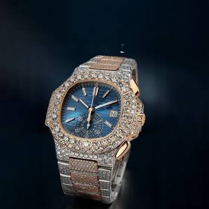 High Quality VVS Moissanite Diamond Watch for <b>Men</b> Luxury Automatic Mechanical <b>Bracelet</b> Pass Test Diamond Watch Hip Hop Style - Product Image 1