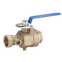 Diskon pabrik katup penguras uji 300PSI 1.25 "katup Uji & pembuangan untuk penyiram api