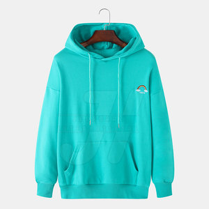 OEM Hombres Pullover Hoodie Mejor Diseño Ligero Color Sólido Invierno Poliéster/Algodón Material al por mayor - Product Image 1