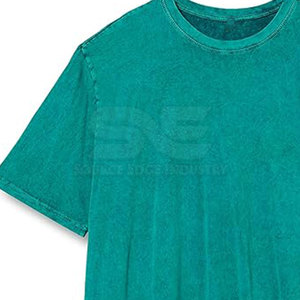 T-shirt en coton tricoté 100 % de haute qualité pour homme, délavé à l'acide, avec logo personnalisé, respirant, écologique, meilleur prix, vente en ligne - Product Image 3