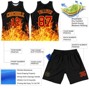 Uniforme de baloncesto 100% poliéster personalizado para hombre al por mayor uniformes de baloncesto sublimación de calidad superior - Product Image 3
