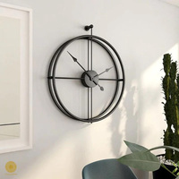Acheter Horloge murale analogique en métal design de luxe avec couleur et taille personnalisées pour la décoration intérieure