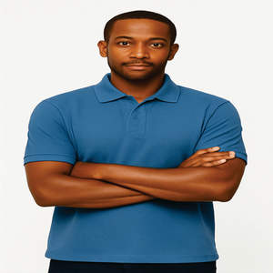 Camisa de Hombre de Jersey Sólido con Botones, Cuello Elegante, Manga Corta, Ligera, Transpirable y Suave - Product Image 4