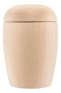 Urna de cremación de madera de estilo moderno para cenizas humanas Urna conmemorativa ecológica con tarro funerario hecho a mano de madera natural - Product Image 4