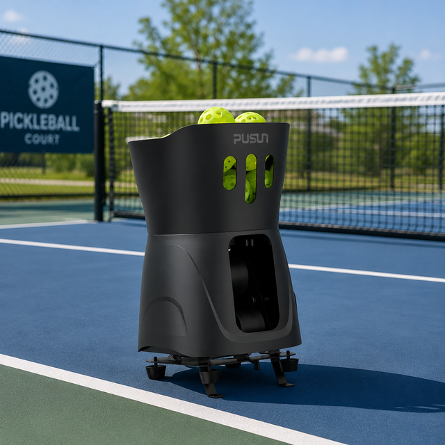 Hot Sale Pusun PP-Mini Pro Portable Pickleball Training Machine with APP Remote Control for Indoor Outdoor Use
