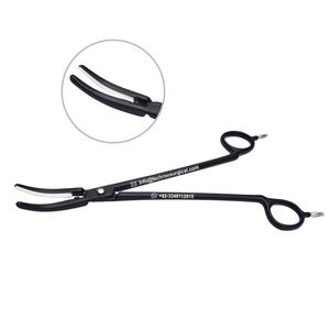 Manual 7/6.3/5.5 pulgadas Acero inoxidable alemán certificado CE cabeza curva recta veterinaria arteria quirúrgica fórceps hemostáticos - Product Image 1