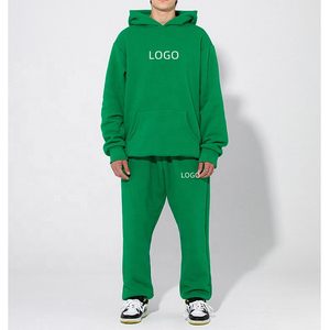 Oem Custom Hoodie Jogger Sweatsuitsฮิปฮอปขนาดใหญ่เสื้อกันหนาวHoodieกางเกง 2 ชิ้นโลโก้ที่กําหนดเองBaggyวอร์มสําหรับชาย - Product Image 1