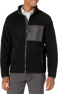 Veste en polaire à fermeture éclair en tissu écossais uni en gros pour hommes, manteaux d'hiver longs, personnalisable en tissu écossais uni - Product Image 4