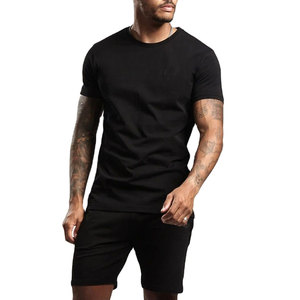 Nuevo conjunto corto de verano para hombre, camiseta de manga corta y pantalones cortos, conjunto doble de dos piezas, Camiseta de algodón transpirable - Product Image 2