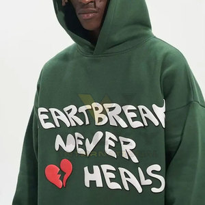 Sweats à capuche imprimés à bas prix fabriqués au Pakistan Vêtements d'hiver Slim Fit Puff Printing Hoodies à la mode - Product Image 3