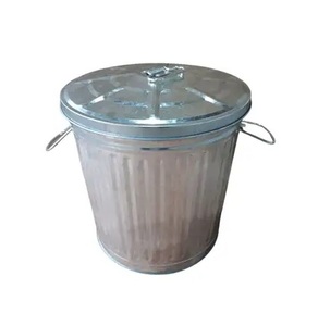 Matériau galvanisé Grande poubelle de nettoyage de jardin Poubelle de la meilleure qualité Poubelle intérieure décorative de conception. - Product Image 2