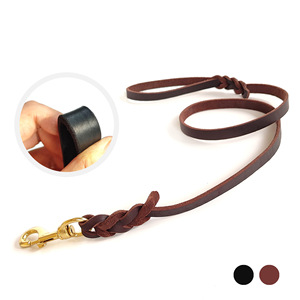 Capa de cuero de grano superior genuino Correas de cuerda trenzada para perros de grano completo a <span class=keywords><strong>precio</strong></span> de fábrica para Pastor Alemán - Product Image 3