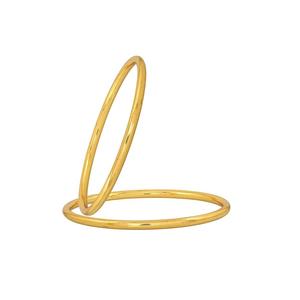 Bracelet jonc en laiton artisanal indien, design moderne, forme ovale, haute qualité, mode féminine, réglable - Product Image 4