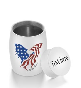 Mini urnas personalizadas, urnas de recuerdo de cremación decorativas de acero inoxidable para cenizas, urna conmemorativa con montar en el cielo, tamaño personalizado - Product Image 1