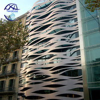Panneau de façade Décoration Bâtiment Placage d'aluminium Mur rideau Revêtement de façade Mur rideau en aluminium