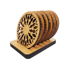 Top Quality Decorative Table and <b>Kitchen</b> <b>Accessories</b> Wooden Coaster for Tea and Coffee Mats Bulk Direct Factory Selling - Product Image 1