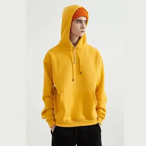 Sudaderas con capucha de gran tamaño para hombre de ajuste Regular de peso pesado de alta calidad, ropa de calle de mezcla de algodón personalizable de otoño - Product Image 1