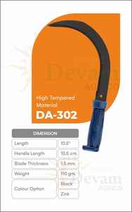 Hoz Curva de 13 Pulgadas con Hoja Afilada y Mango de Madera y Plástico para Cortar Césped y Cultivos de Jardín - Product Image 3