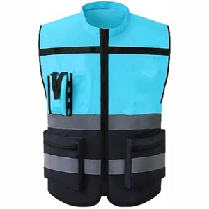 Chaleco de Seguridad de Lona Reflectante y Resistente al Viento para Hombre, Personalizado, con 5 Bolsillos Multifuncionales, Chaleco de Trabajo de Invierno con Técnicas de Lavado - Product Image 2