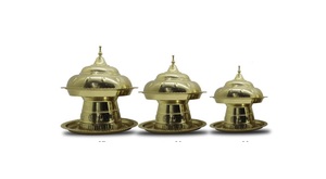 Juego de 3 platos de frotamiento de Metal con acabado plateado de diseño minimalista de alta calidad, plato de frotamiento de Material de alta calidad, calentador de alimentos, olla caliente - Product Image 5