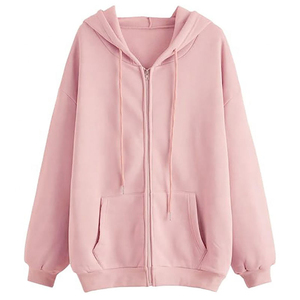 Ropa informal lisa en blanco de gran tamaño para hombre, sudaderas con cremallera personalizadas, 100% de algodón, forro polar térmico, diseño transpirable a buen precio - Product Image 3