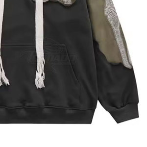 Concevez votre propre hiver de haute qualité hommes en détresse appliques broderie sweats à capuche hommes nouveau Style quantité en vrac hommes sweats à capuche - Product Image 3