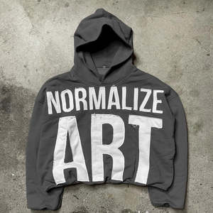 Nueva llegada personalizada 100% algodón desgastado bordado Patchwork Sudadera con capucha para hombre corte crudo lavado ácido Premium sudaderas sin cuerdas - Product Image 2