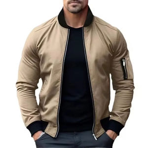 Veste pour hommes vestes pour hommes Sports Windbreaker Zip Up Coat avec poches Vêtements Printemps Automne Blousons bombardiers pour hommes - Product Image 4