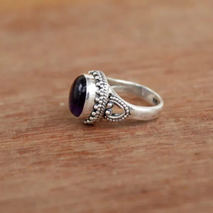 Anillo de Amatista Más Vendido, Plata de Ley 925, Diseño Clásico, Piedra Preciosa Genuina, Piedra de Nacimiento de Febrero, Joyería al por Mayor - Product Image 4